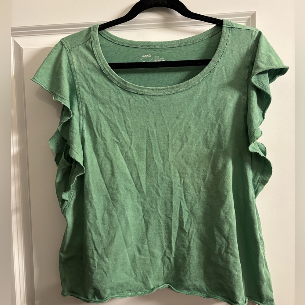 Aerie green shirt